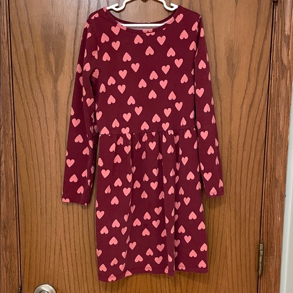 Carter's Other - Carter's UGC Girls Size 12 Burgundy and Pink Heart Dress Valentine’s Day ❤️